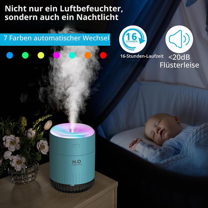 SZO Luftbefeuchter Mini-Luftbefeuchter Luftbefeuchter Für Den Innenbereich Mit Led-Licht, Auto-Off-F