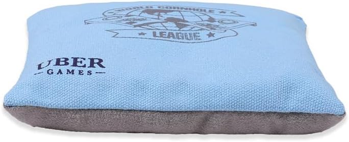 Uber Games - World Cornhole League – 8 Professional Cornhole Bean Bags - 4 x Sky& 4 x Coral - Offici