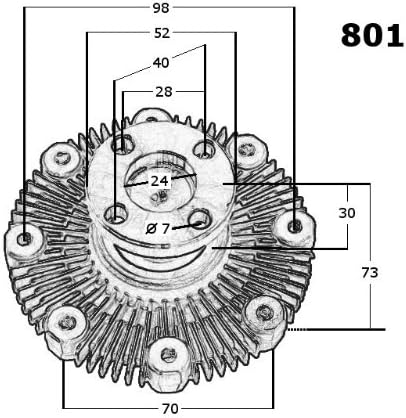 Japko 36801 Kupplung, Kühlerlüfter