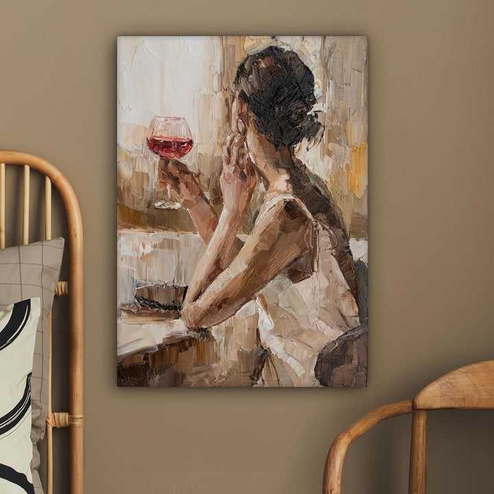 MuchoWow© Leinwand 50x70 cm Deko Schlafzimmer Aesthetic Leinwandbilder Wohnzimmer Gemälde Foto Gesch