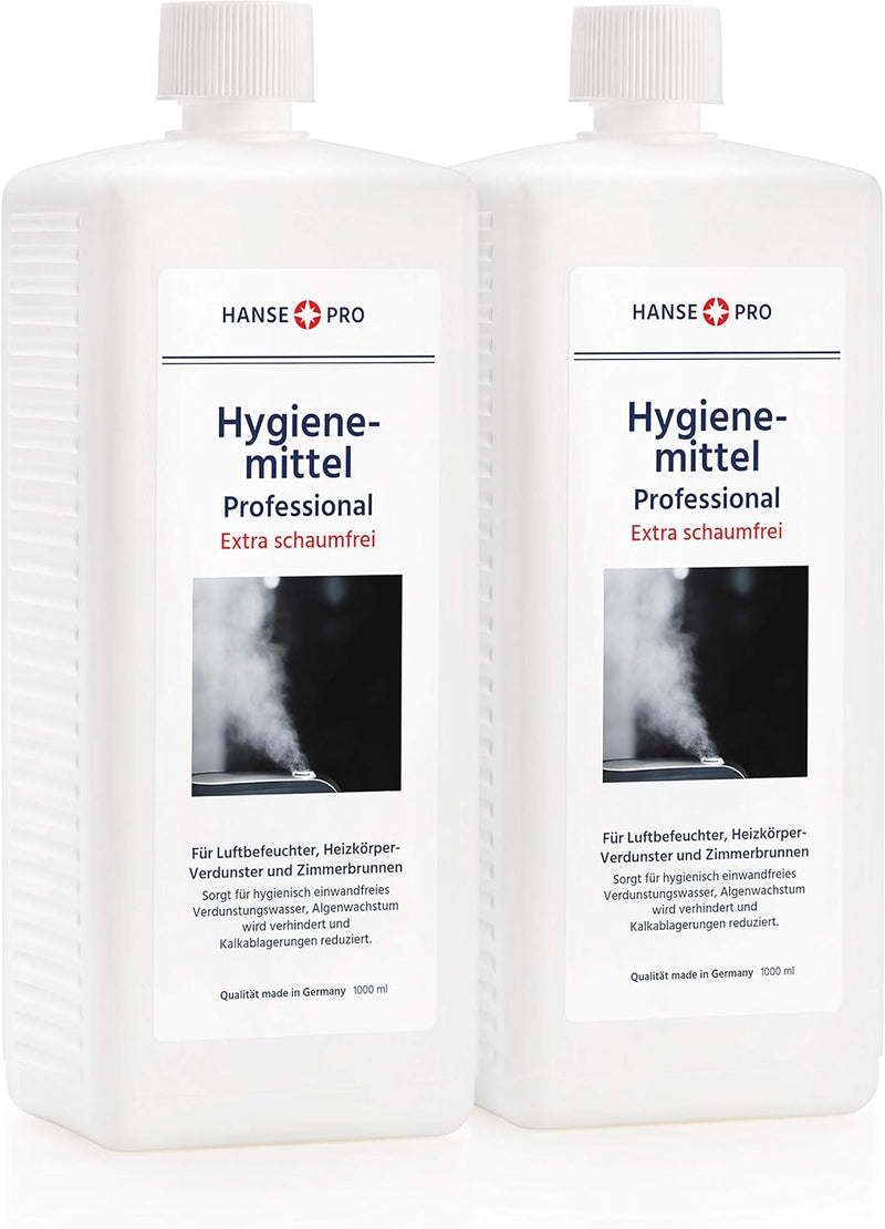 HANSE PRO Hygienemittel Professional, 2x1000ml - Luftbefeuchter, Luftreiniger, Luftwäscher, Heizkörp