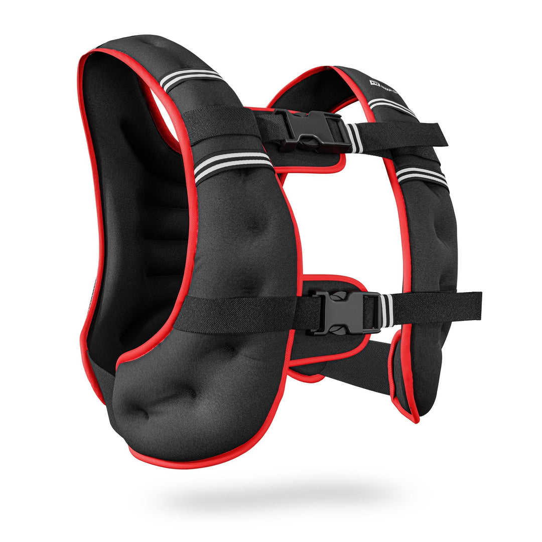 Hop-Sport Gewichtsweste 10 kg – Neopren mit Sandfüllung, reflektierende Streifen, doppelte Schnallen