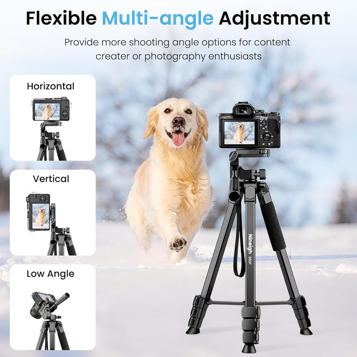 Nineigh Kamera Stativ,Tragbares Handy Stativ für Smartphone iPad mit 45-211cm Höhe, Leichtes Camera