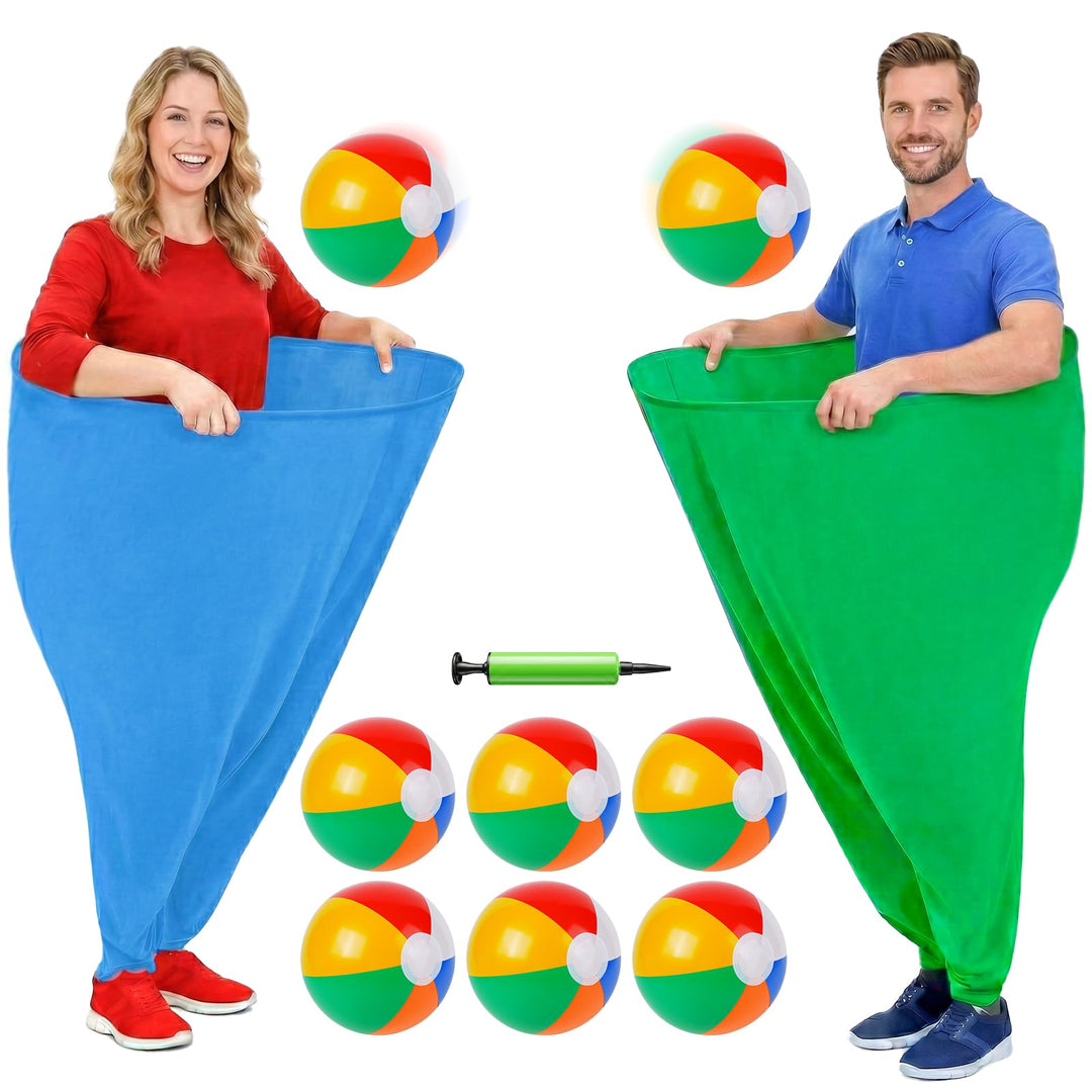 2 Stück Gross Granny Pants Hof-Spiel, Spiele für Draussen, Wurfspiel Outdoor, mit Draussen 8 Bälle,