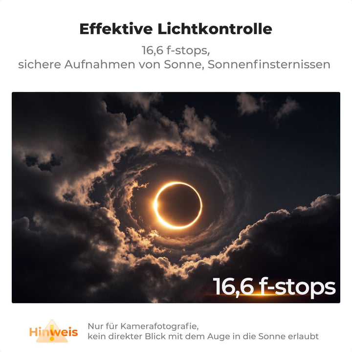 K&amp;F Concept Nano-X Serie 52mm ND100000 Filter Fester ND Filter Graufilter (16,6 Blendenstufen), 52mm