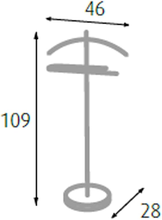 King Home p1671049 Kleiderhaken, verchromt, 45,6 x 28 x 119,5h