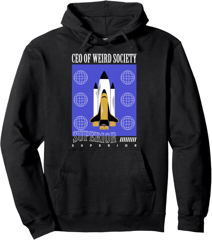 CEO Of Weird Society - Sad Aesthetic Edgy Streetwear Pullover Hoodie