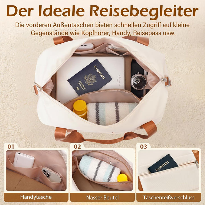 COOLIFE Koffer Set 3 Teilig: Luggage Set Gross 28‘’ + Reisetasche & Kulturtasche | ABS Hartschale, 3