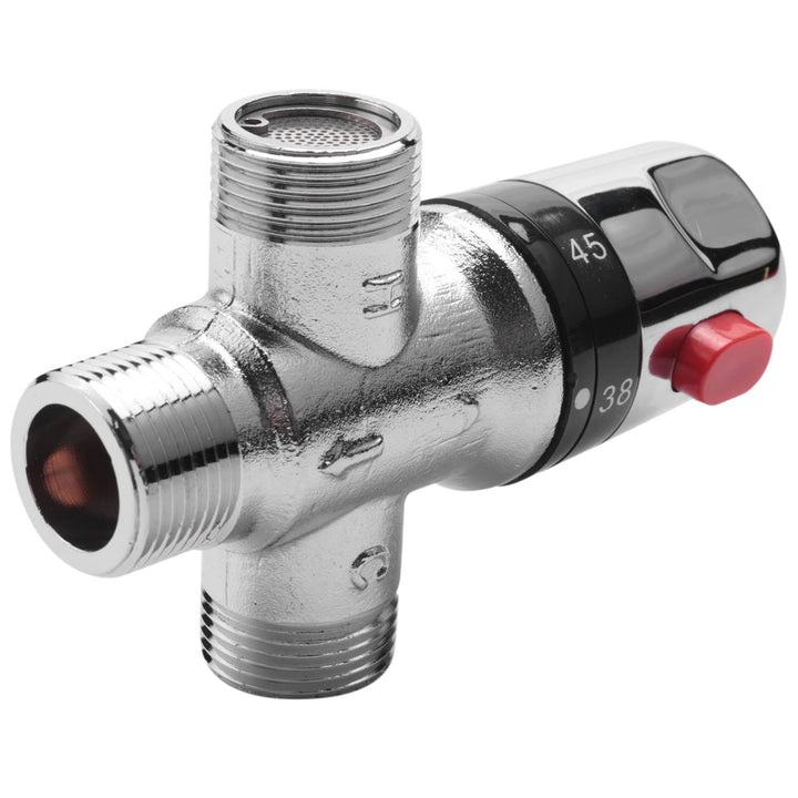 Jevina 3 Wege Thermostat Mischventil Aus Massivem Kupfer, 3/4 Solar Warm Wasser Bereiter, Regulieren
