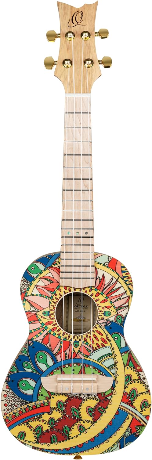 Ortega Guitars Design Konzert Ukulele - Art Series - Fichte/Catalpa - Mystic India (RUAR-MI)