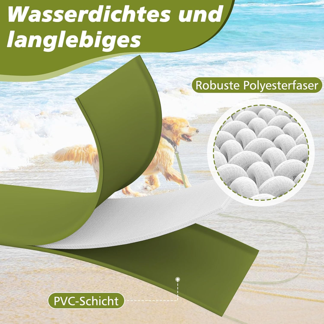 X XBEN Wasserdicht Schleppleine für Hunde, 30M Gummierte Schleppleine mit Abschliessbarer Karabine,