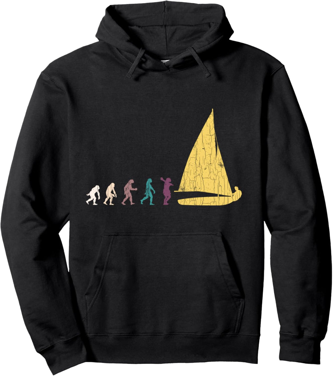 Vintage Segel Grafik Geschenk Segler Evolution Pullover Hoodie