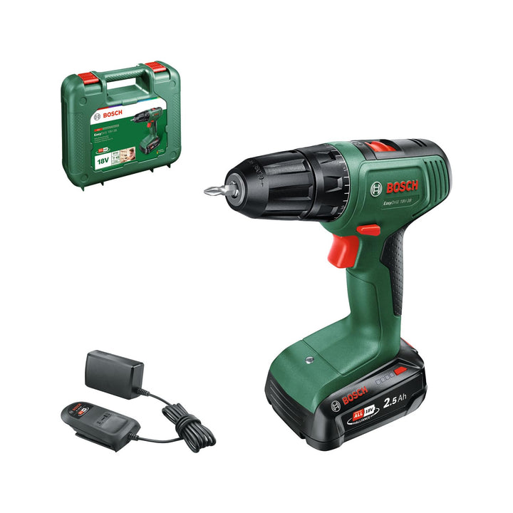 Bosch Akkuschrauber EasyDrill 18V-38 (1x Akku 2,5 Ah; 18 Volt System; im Koffer) 38 Nm | 10mm Bohrfu