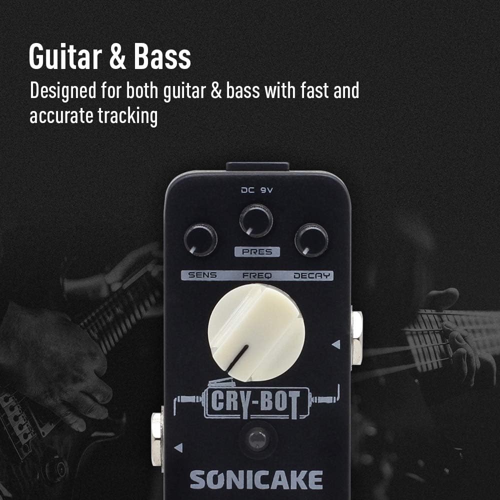 SONICAKE Auto Wah Pedal Cry Bot Hüllkurvenfilter Funky Bass Gitarre Effektpedal, Auto Wah