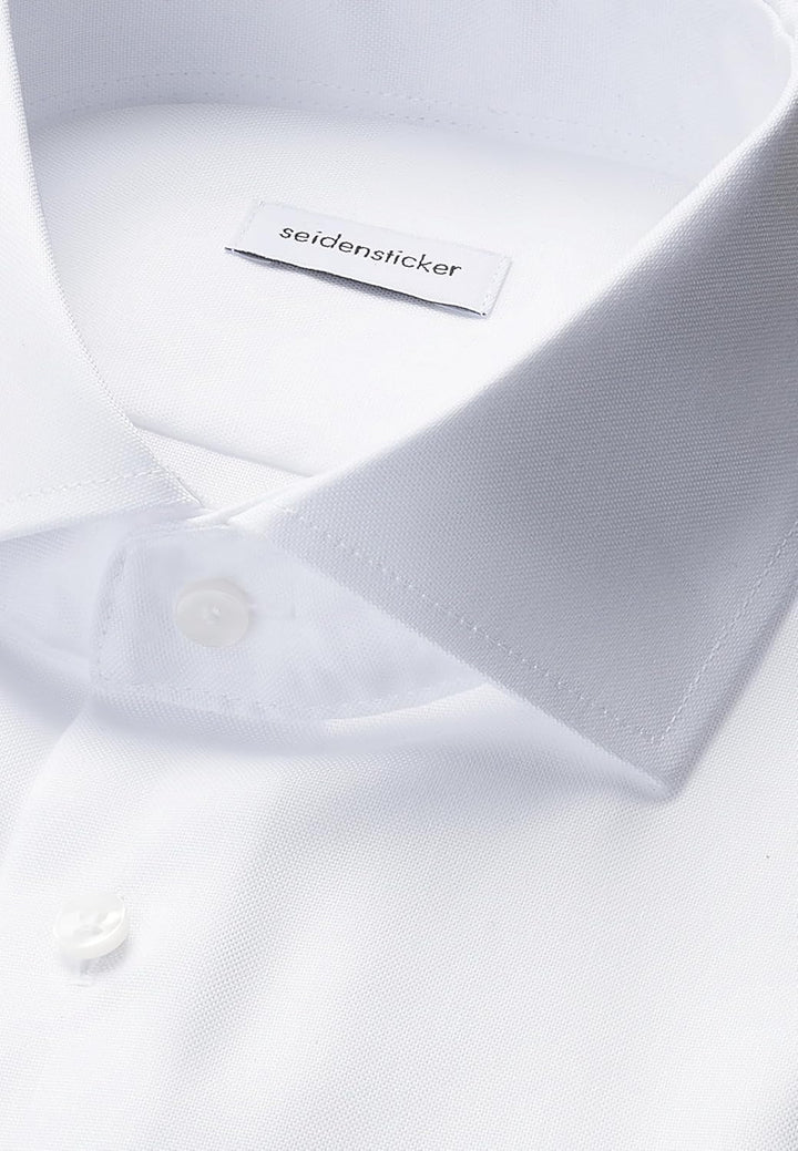Seidensticker Herren Seidensticker Herren Business Hemd Slim Fit – Bügelleichtes Businesshemd, Weiss