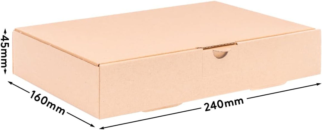 500 Maxibriefkartons Versandkartons Faltschachtel Faltkarton Maxibrief 240 x 160 x 45 mm, Braun, MB-