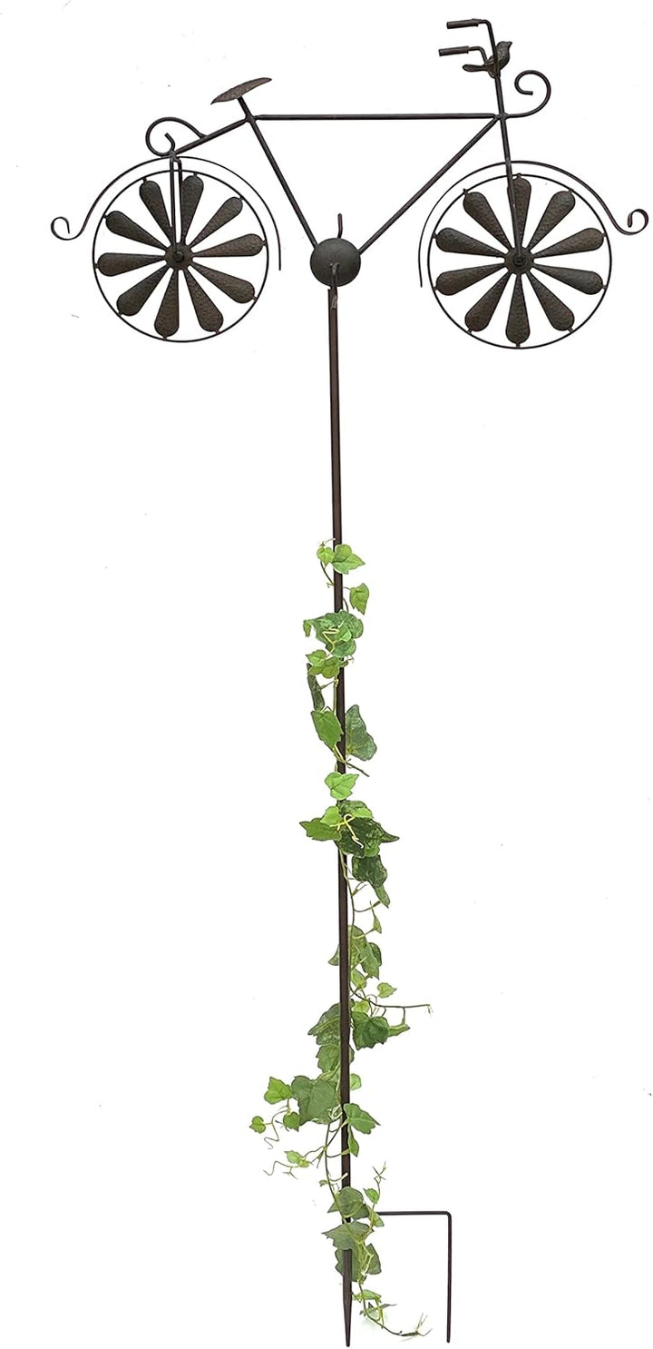 DanDiBo Gartenstecker Metall Fahrrad XL 135 cm Rad Rost Braun 96004 Windspiel Windrad Wetterfest Gar