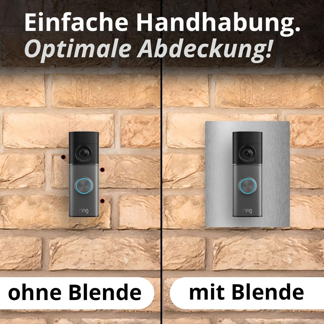 iSecur Blende passend für Ring Videotürklingel aus Edelstahl I Wired Doorbell Pro 3. Gen (2025) I Kl