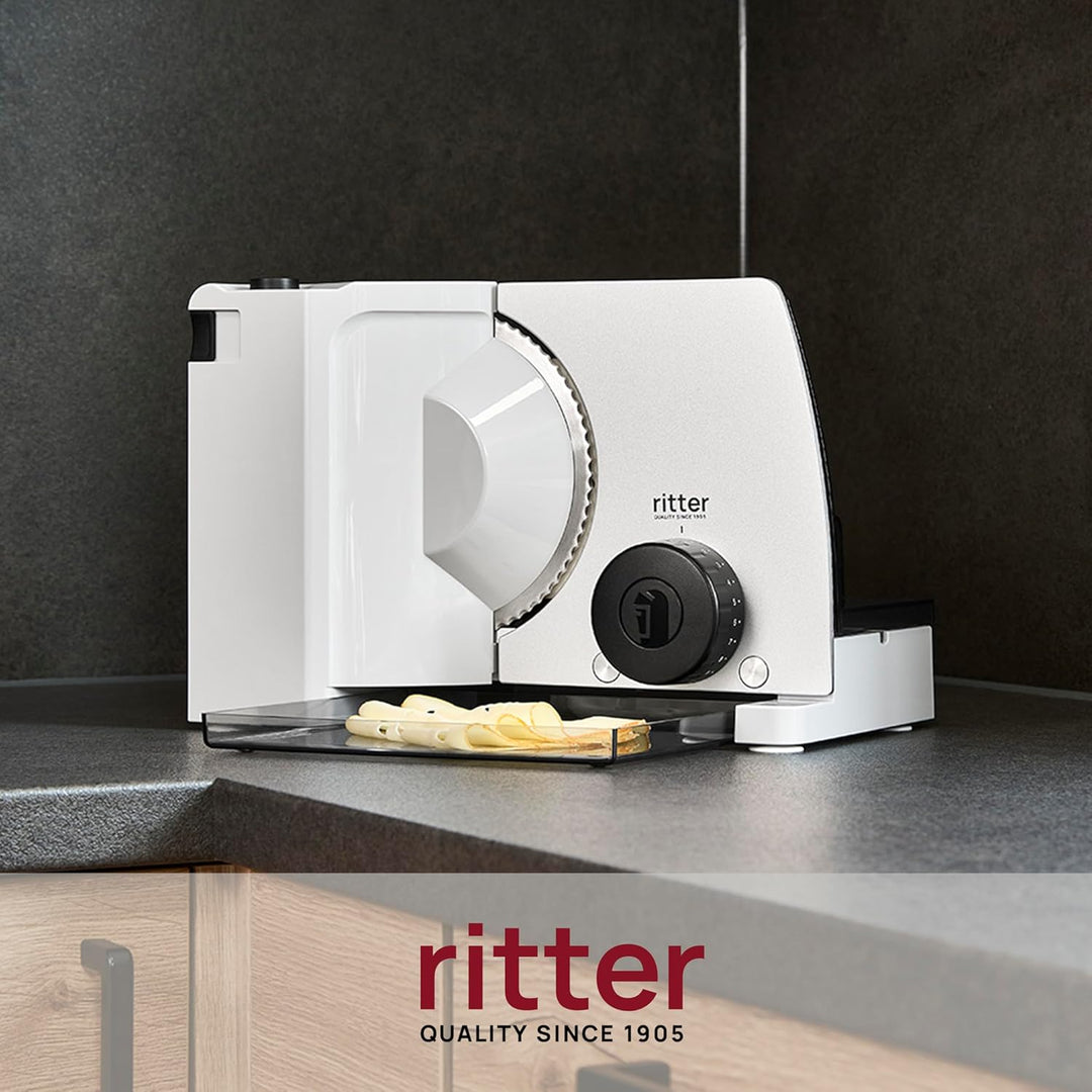 ritter Allesschneider compact 7, elektrische Brotschneidemaschine, Wellenschliffmesser, stufenlos bi
