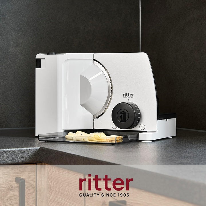 ritter Allesschneider compact 7, elektrische Brotschneidemaschine, Wellenschliffmesser, stufenlos bi