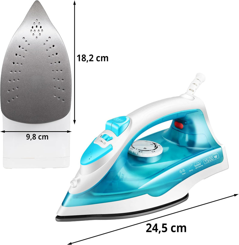 Retoo Dampfbügeleisen Bügeleisen 1200 W Dampfstoss Vertikaldampf Teflon-Bügelsohle Teflonfuss 150 ml