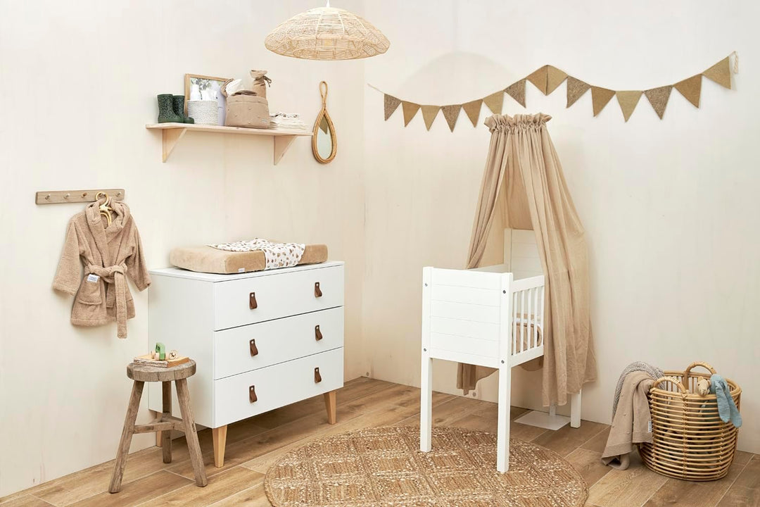 Meyco Baby Betthimmel - Sand - Sluier (30x155cm) Sand H155 x B30 cm (1er Pack), Sand H155 x B30 cm (