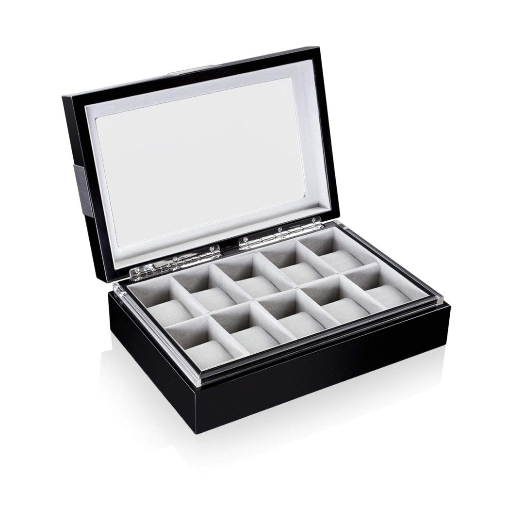 HEISSE & SÖHNE SEIT 1976® Uhrenbox Executive 10 Schwarz für 10 Armbanduhren