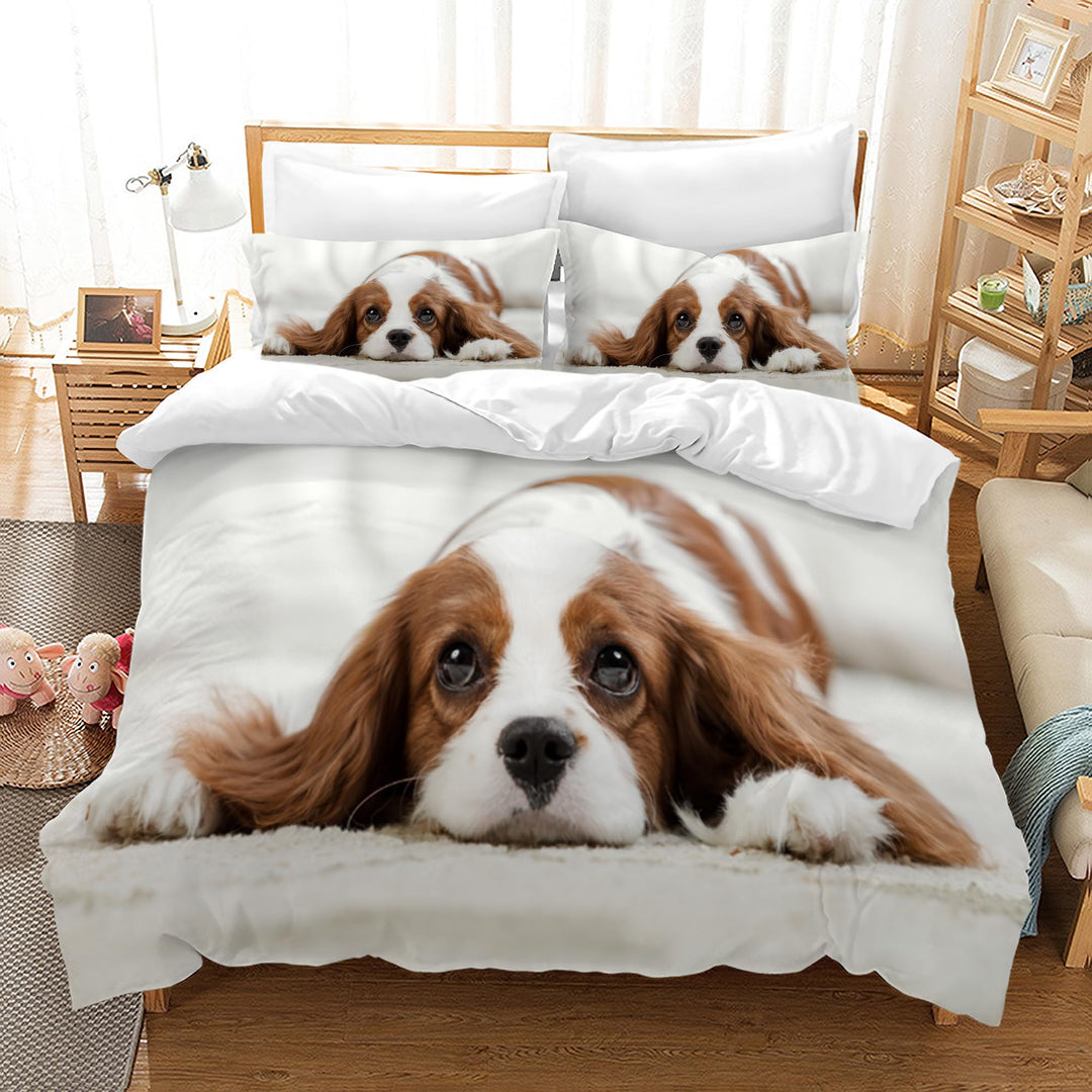 Hoimlm Hund Bettwäsche 220x240 Kinder Erwachsene Bettbezug Kopfkissenbezug, Microfaser Bettbezug Set