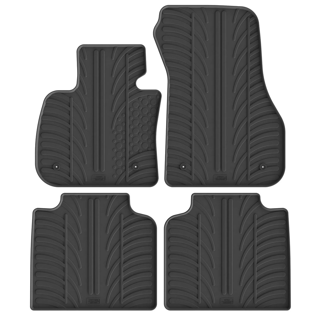 Satz Gummimatten kompatibel mit BMW 2er F46 Gran Tourer 2015- (T Profil 4-teilig + Montage-clips) Fu