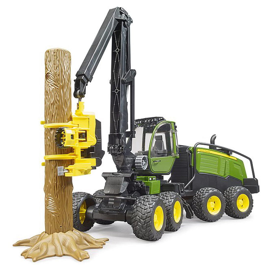 bruder 02135 - John Deere 1270G Harvester mit 1 Baumstamm - 1:16 Bauernhof Landwirtschaft Forstwirts