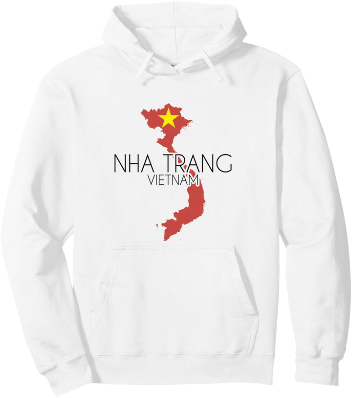 Nha Trang Umriss Vietnam Flagge Pullover Hoodie