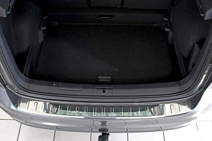Ladekantenschutz Edelstahl CHROM kompatibel für VW GOLF SPORTSVAN | ab 2014 | mit Abkantung | premiu