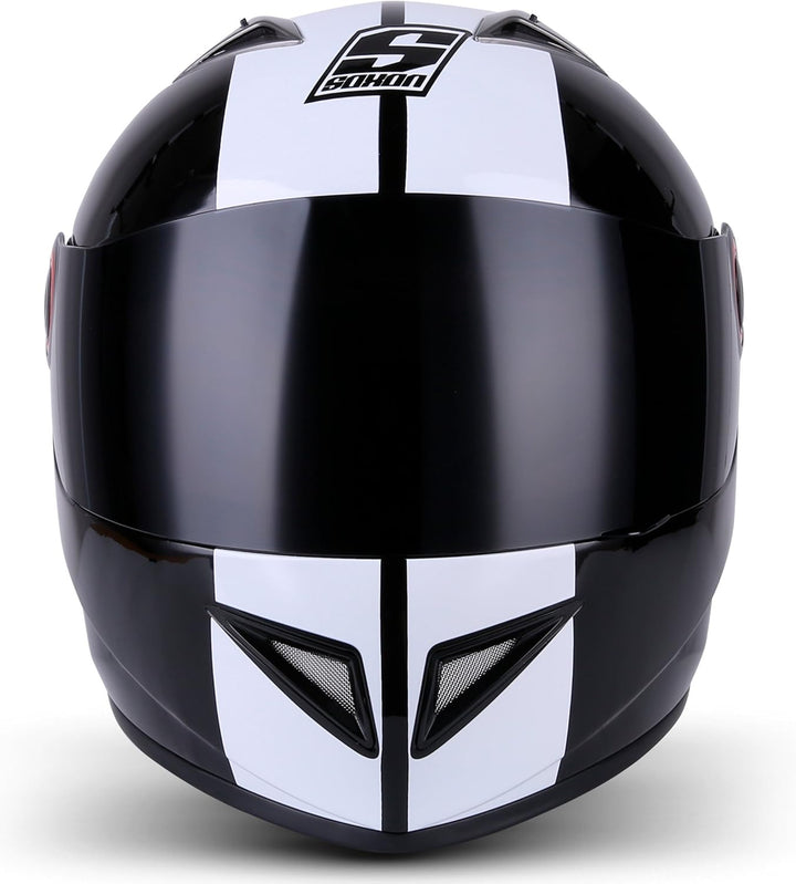 Soxon® ST-666 „Deluxe Titan“ · Integral-Helm · Full-Face Motorrad-Helm Roller-Helm Scooter-Helm Crui