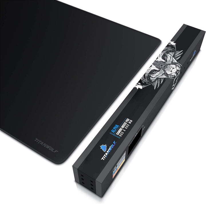 TITANWOLF - Übergrösse Mauspad Gaming 900x600mm Titanwolf - XXL Mousepad gross - Tischunterlage Extr
