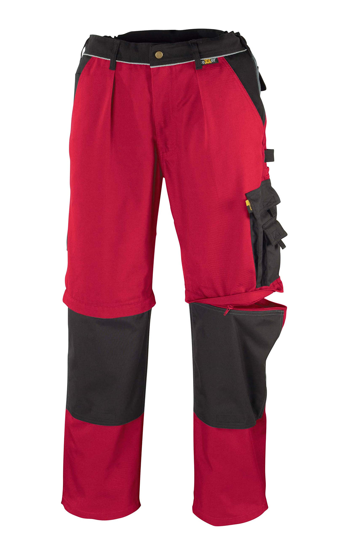teXXor 2-in-1 Arbeitsbundhose Canvas 320 mit Cordura, 20-008353-54,Rot (Red/Black) ,54 Rot (Red/Blac