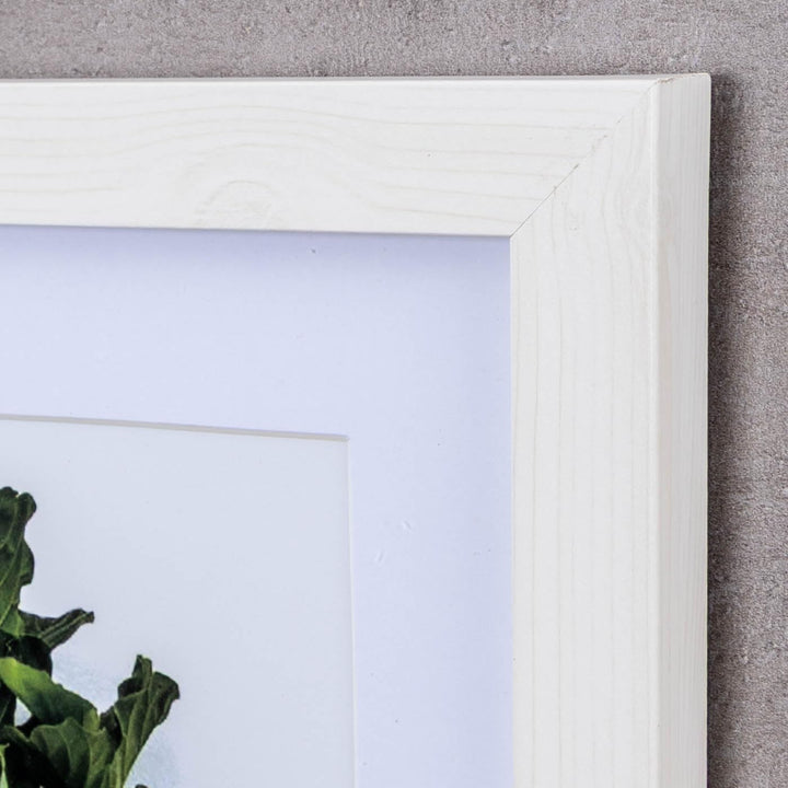 levandeo Bilderrahmen Collage 3 Fotos 10x15cm Ahorn Weiss MDF Holz Passepartout Glasscheibe Fotorahm