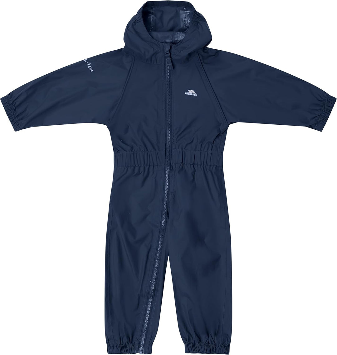Trespass Unisex Kinder Button Regenanzug 12/18 Navy Blue, 12/18 Navy Blue