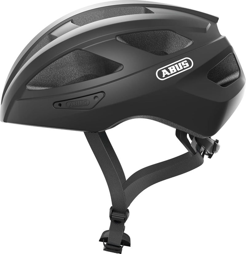 ABUS Rennradhelm Macator - sportiver Fahrradhelm für Einsteiger - auch für Zopfträger/-innen - für D