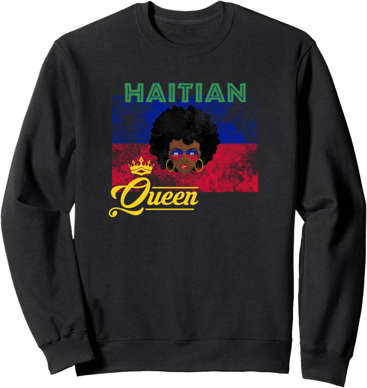 Caribbean Island 1804 Haiti National Flag Art Haitian Queen Sweatshirt