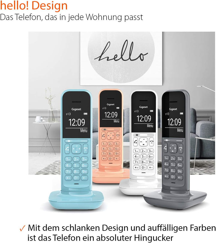 Gigaset CL390HX - Design DECT-Mobilteil mit Ladeschale - Fritzbox-kompatibel - Schnurloses Telefon f