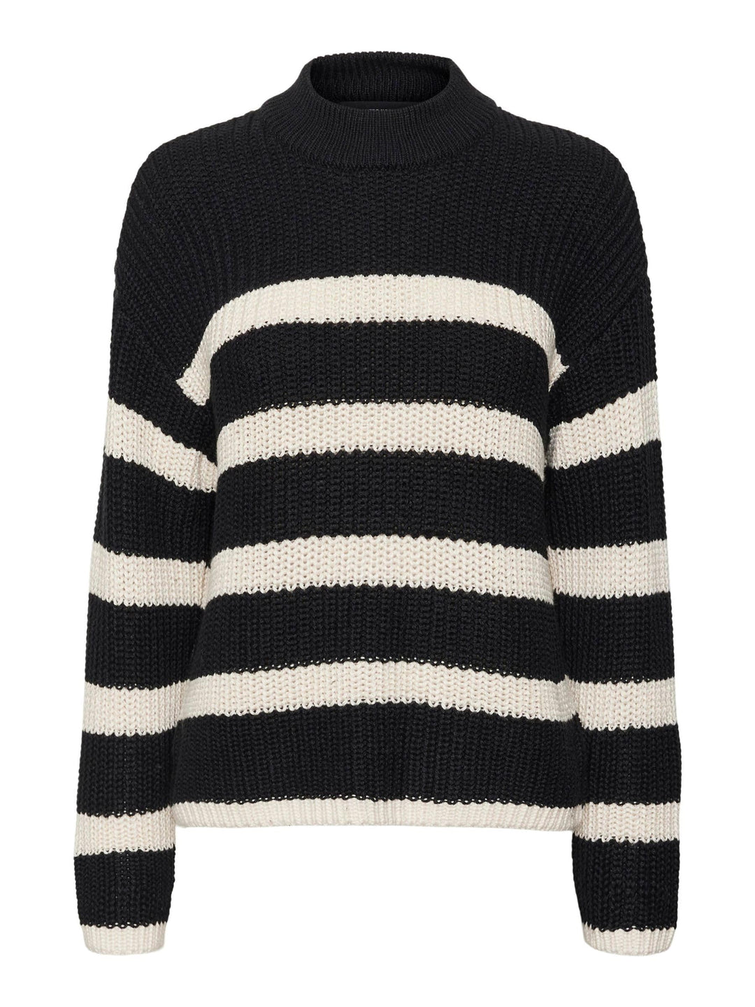 VERO MODA Female Strickpullover VMHILDA Strickpullover | Knitted Pullover S Black/Stripes:birch, S B