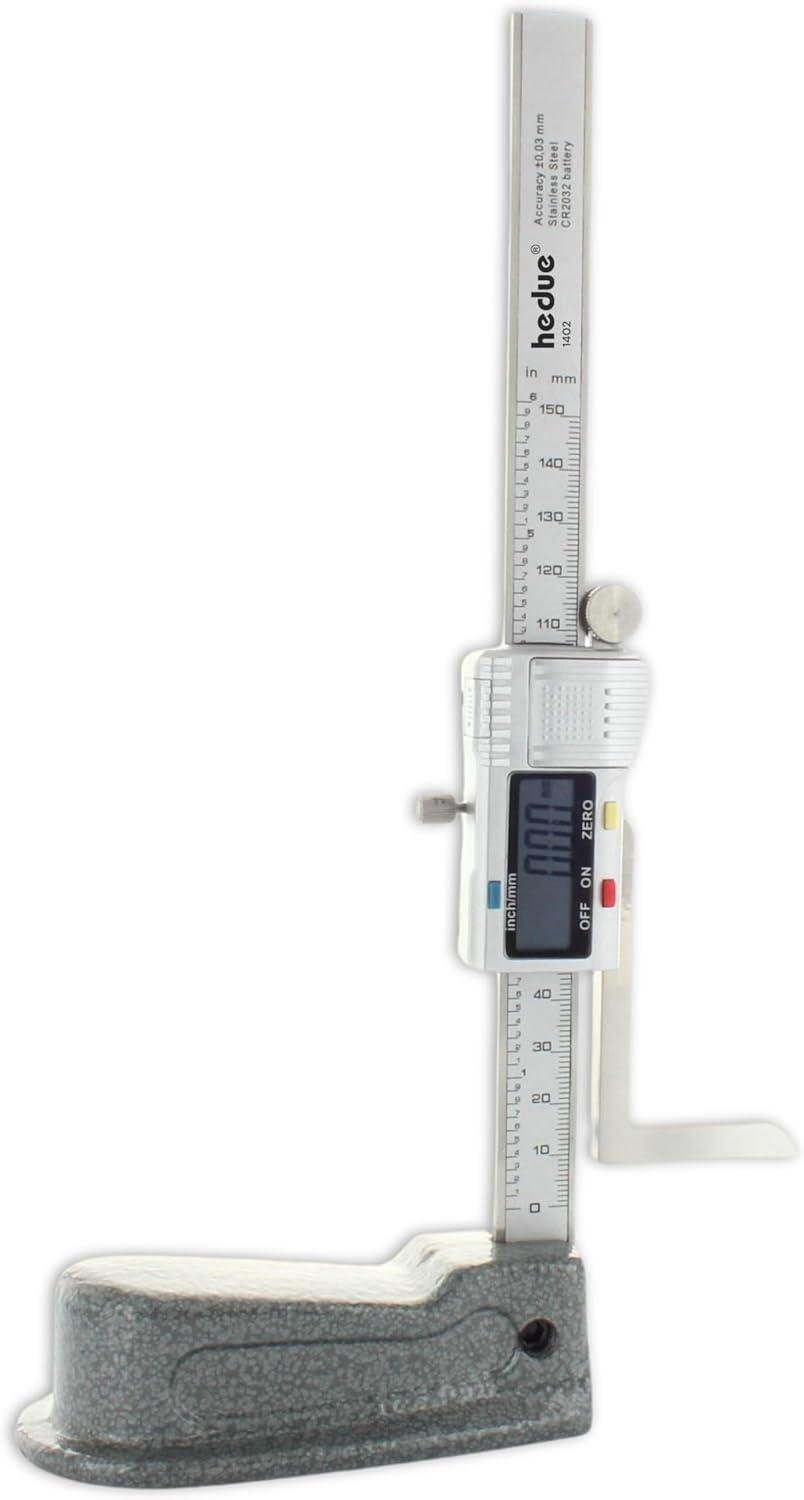 hedue® Digitales Höhenmessgerät - Höhenreisser mit 0-150 mm Messbereich, Höhenmesser zum Einrichten