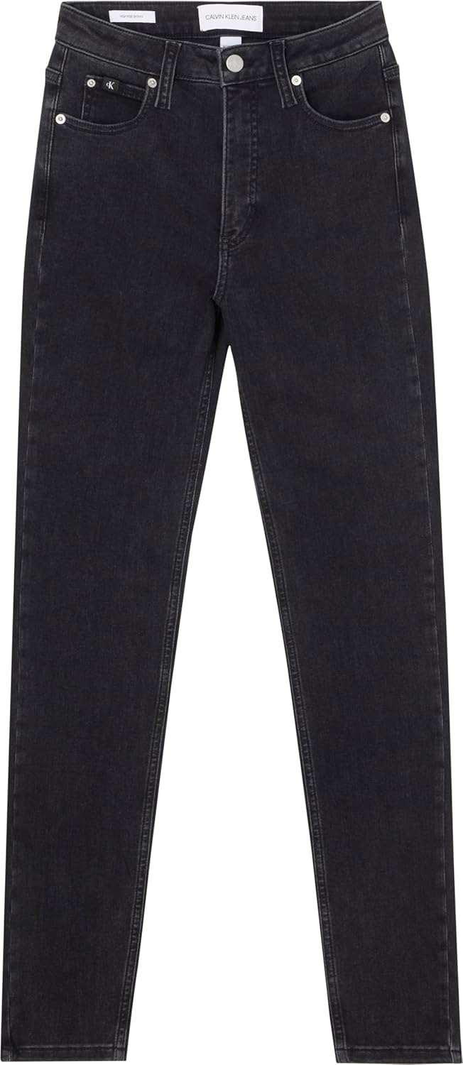 Calvin Klein Jeans Damen High Rise Skinny Hose 24W / 30L Denim Black, 24W / 30L Denim Black
