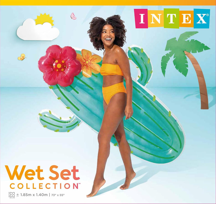 Intex Kaktus-Schwimmer, aufgeblasen, Grösse: 1,80 m x 1,30 m x 28 cm (58793EU)