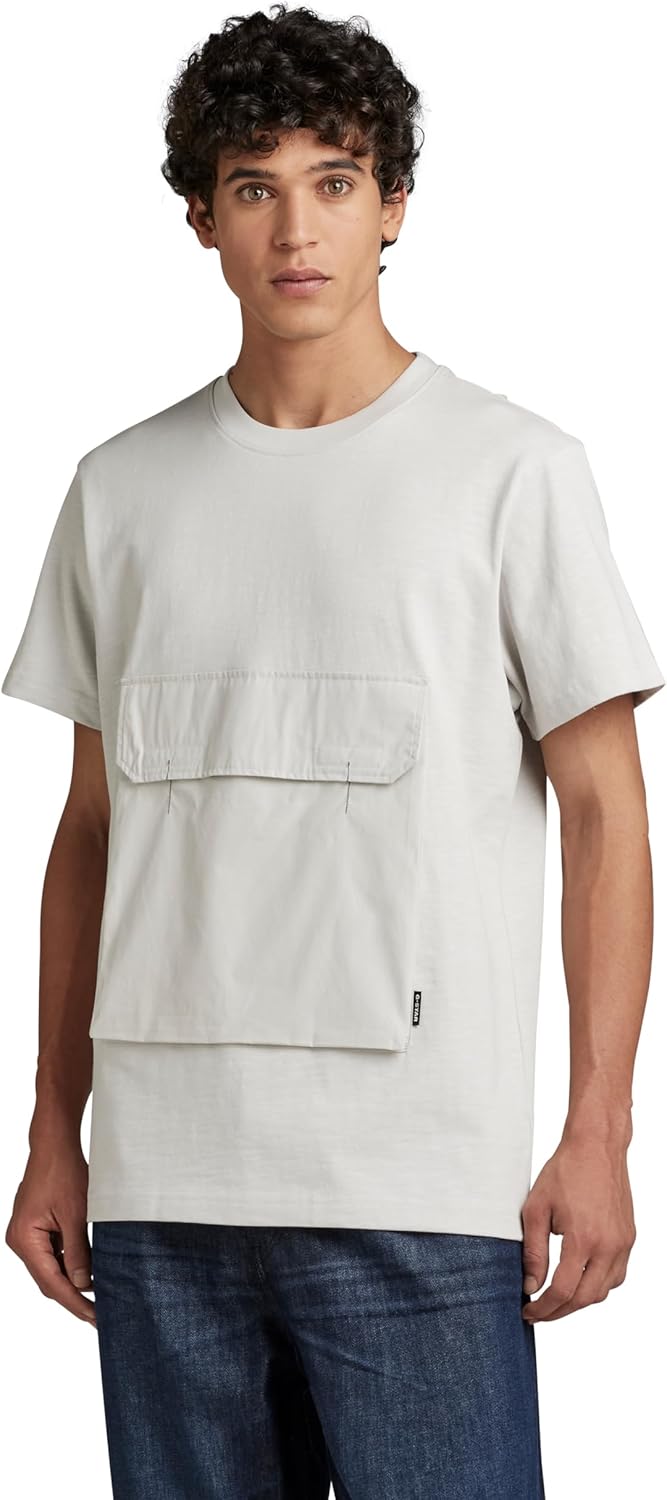 G-STAR RAW Herren Utility Pocket Tape T-Shirts XL Grau (Cool Grey D22149-b248-1295), XL Grau (Cool G