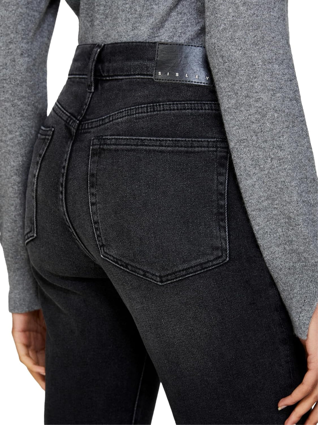SISLEY Damen Pants 28 Black Denim 800, 28 Black Denim 800
