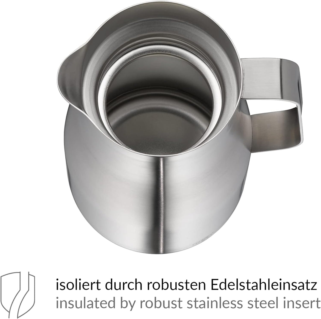 alfi Isolierkanne Sutdio TT, Edelstahl mattiert 1,5L, Edelstahleinsatz, spülmaschinenfest 1297.205.1