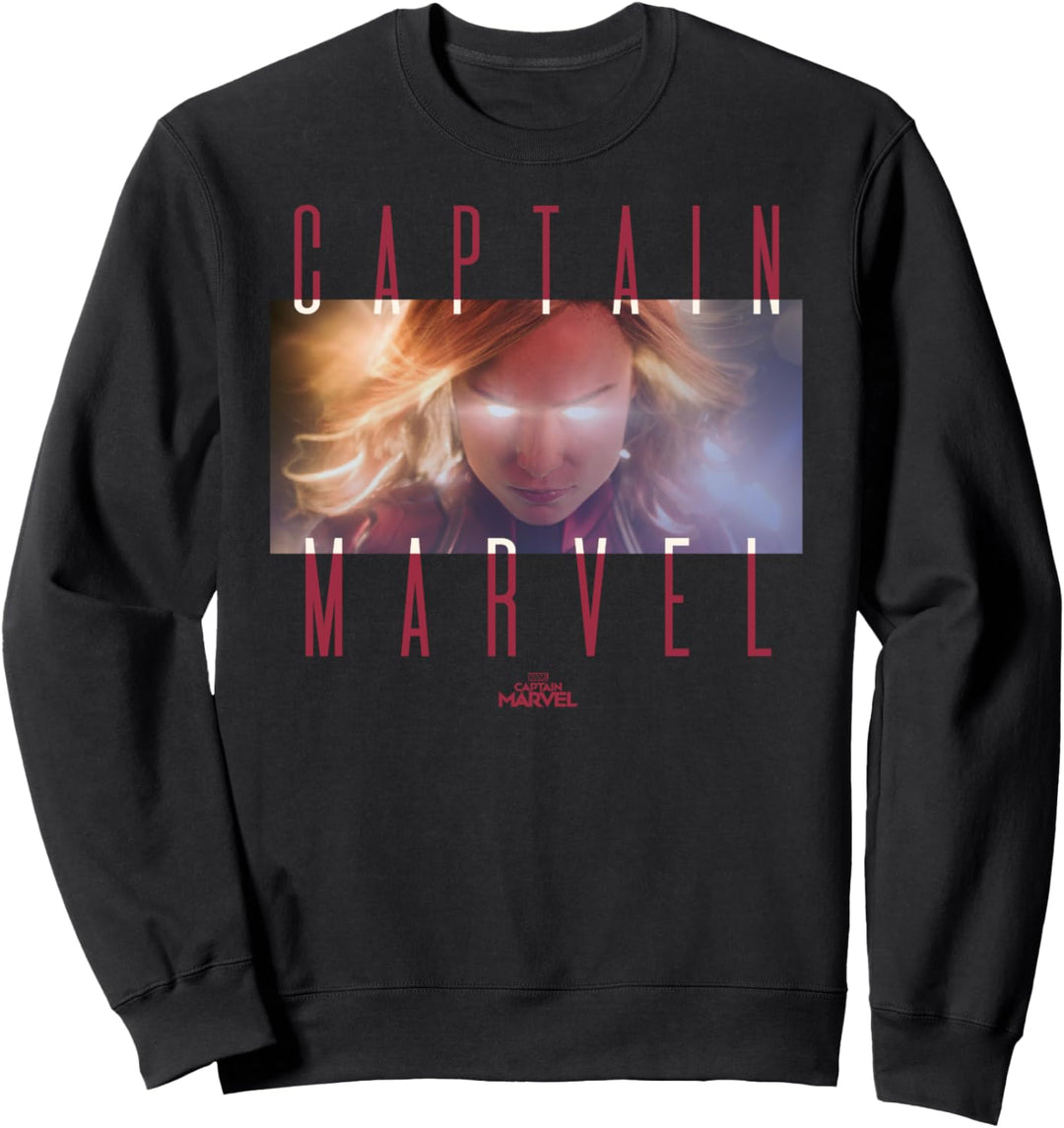 Captain Marvel Eye Glow Portrait Sweatshirt
