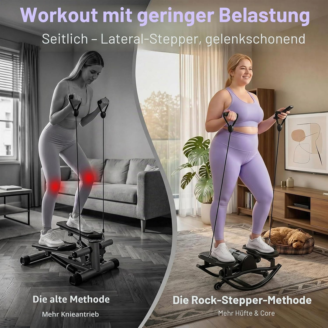 Upgraded Rock Stepper für Zuhause, Seitliche Bewegung Home Twist Stepper Side Steppers Leiser Gelenk