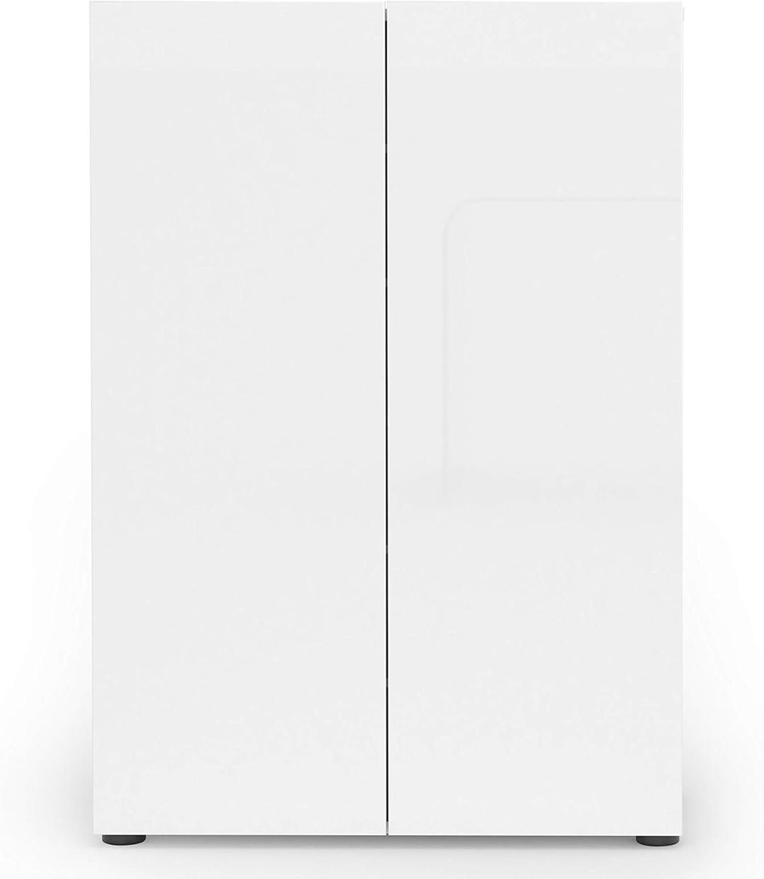 möbelando Schuhschrank Dielenkommode Flurschrank Schuhkommode Schrank Flurmöbel Glossy I 80x115 cm W